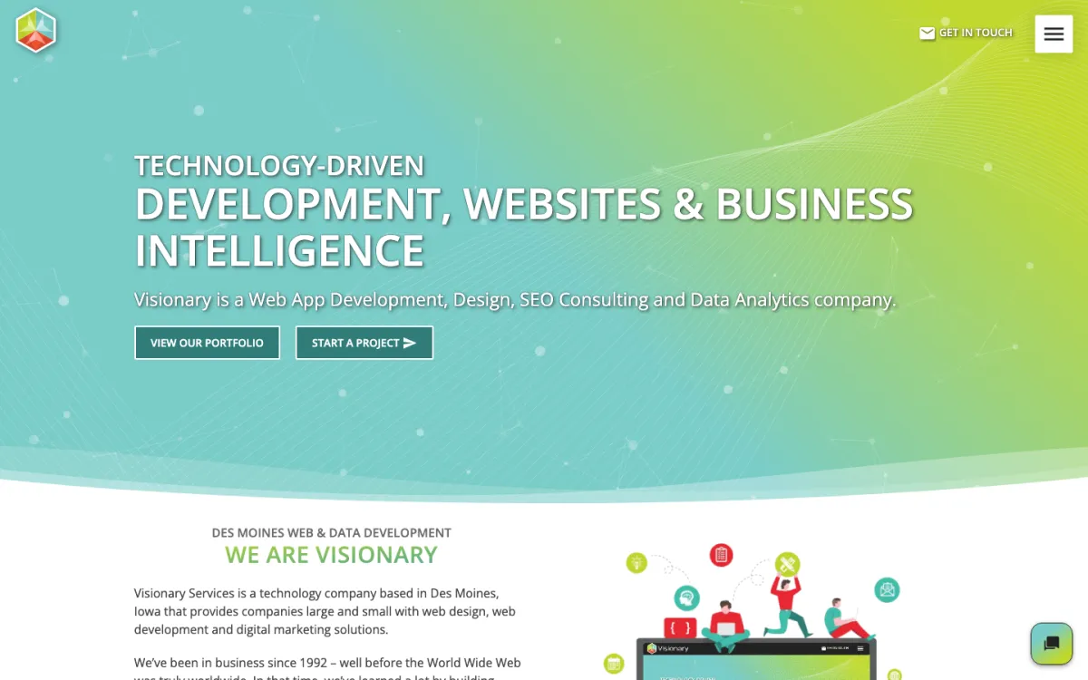 Visionary homepage, captured September 28, 2026